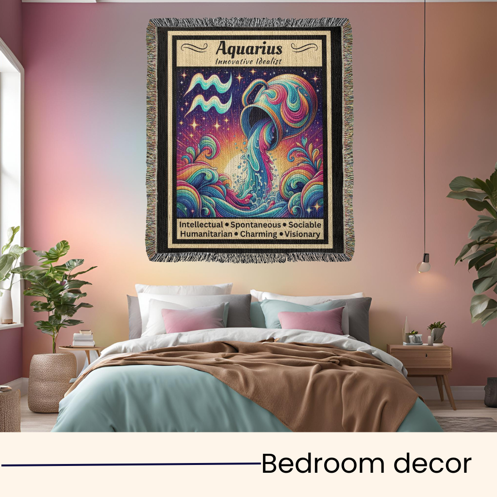 Aquarius Blanket Sitting room decor Mister Obtuse Eclectic Goods