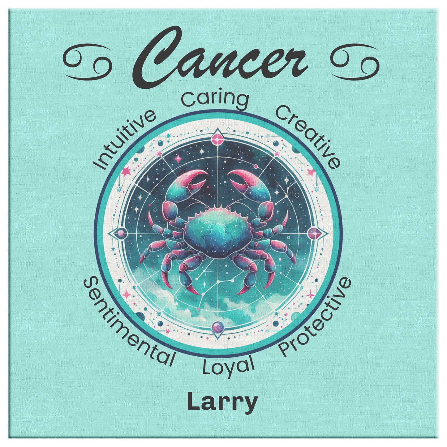 Cancer Navigator Personalized Square Canvas Wrap close up mister obtuse eclectic goods
