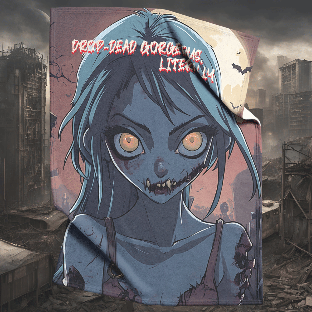 Gorgeous Zombie Non-Personalized Fleece/Sherpa Blanket