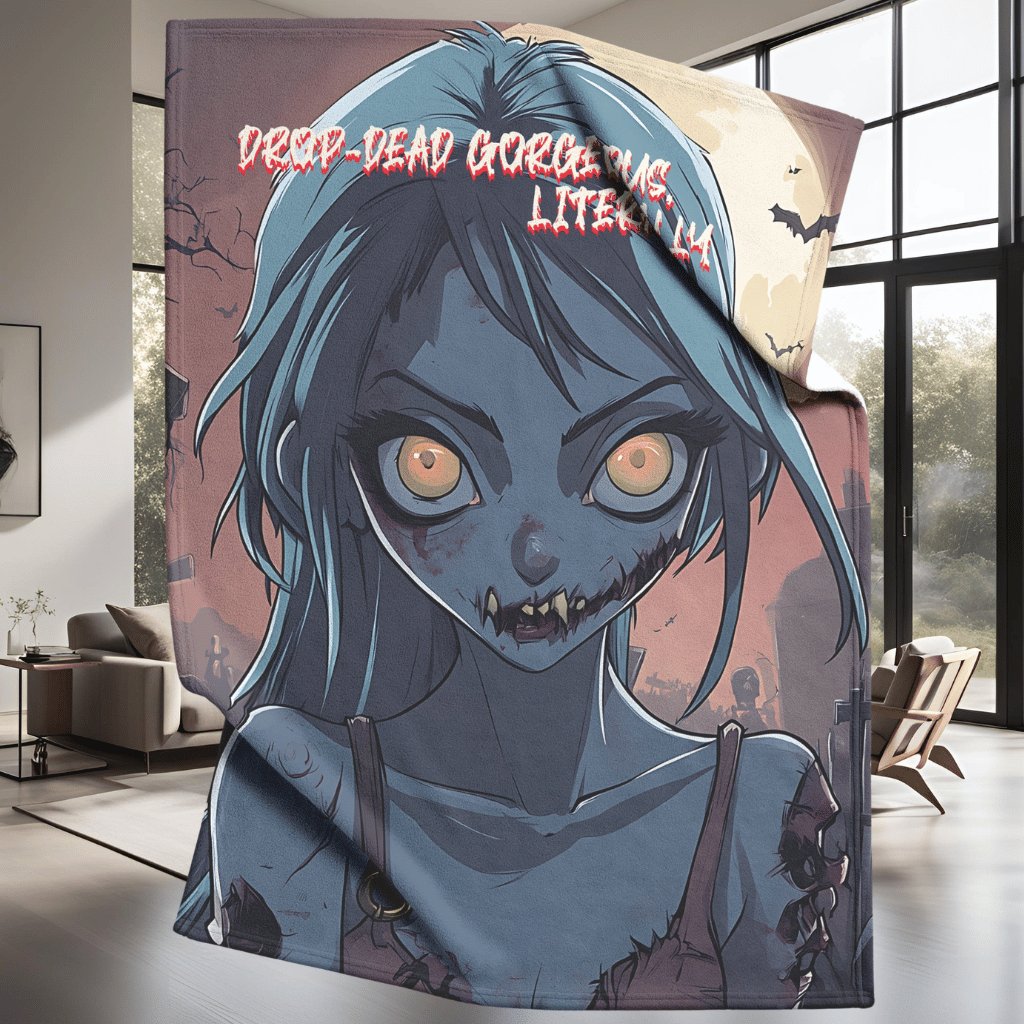 Gorgeous Zombie Non-Personalized Fleece/Sherpa Blanket