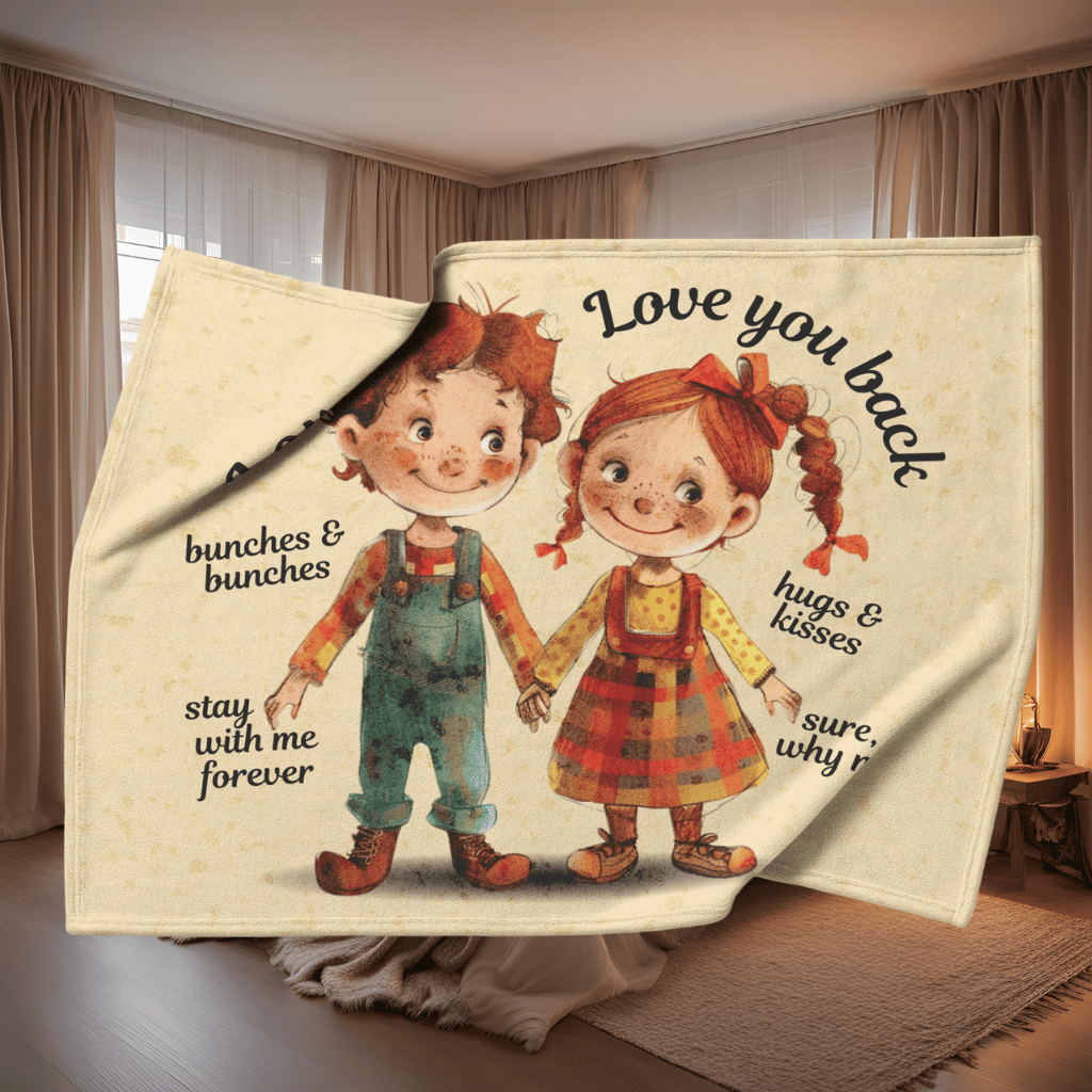 Love You Back Non-Personalized Fleece/Sherpa Blanket