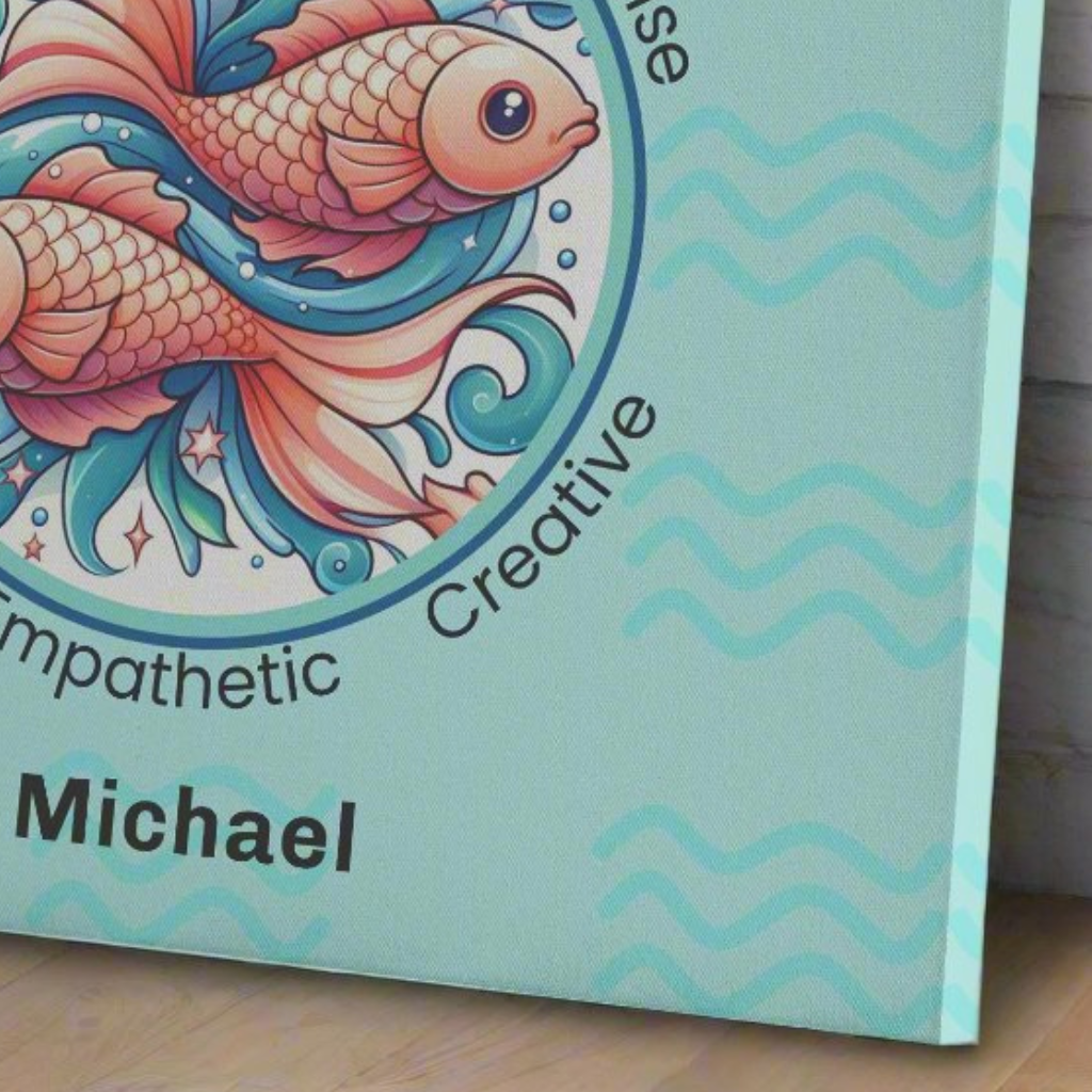 Pisces Fancy canvas wrap extreme close up mister obtuse eclectic goods