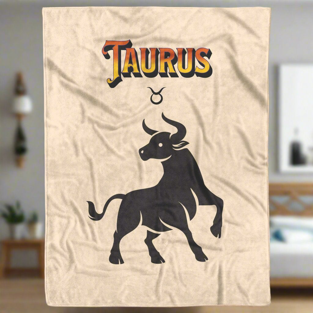 Taurus Minimalist Fleece or sherpa blanket bedroom setting mister obtuse eclectic goods