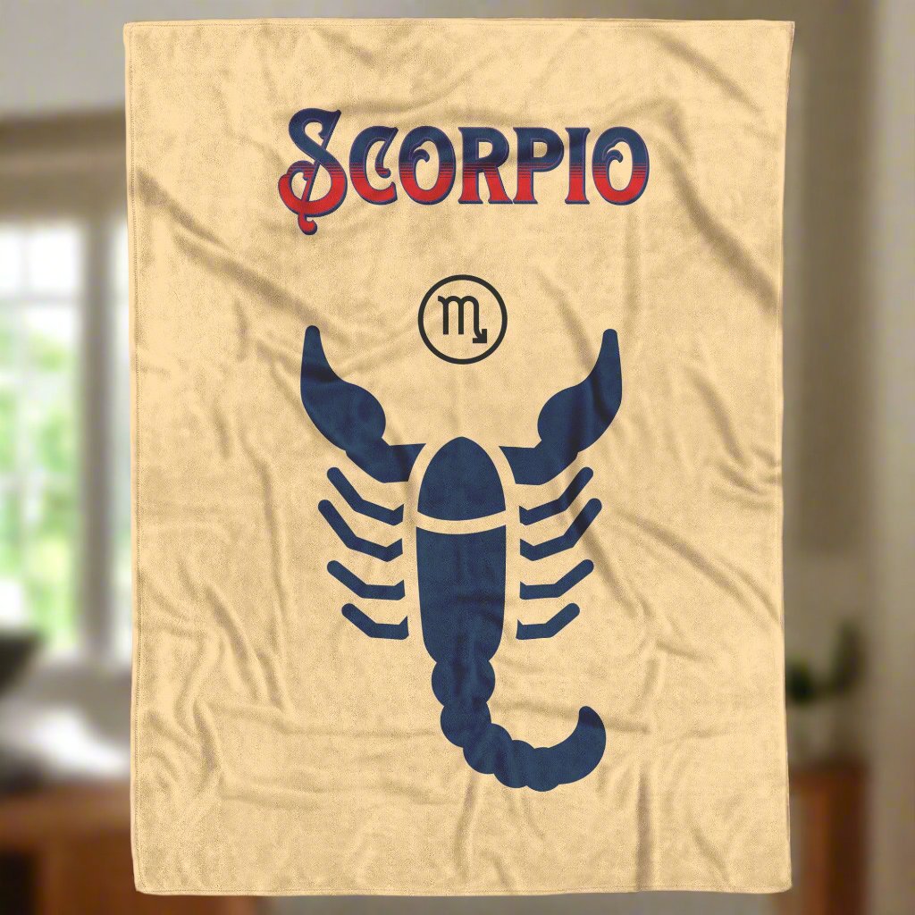 Scorpio Minimalist Fleece or sherpa blanket bedroom setting mister obtuse eclectic goods