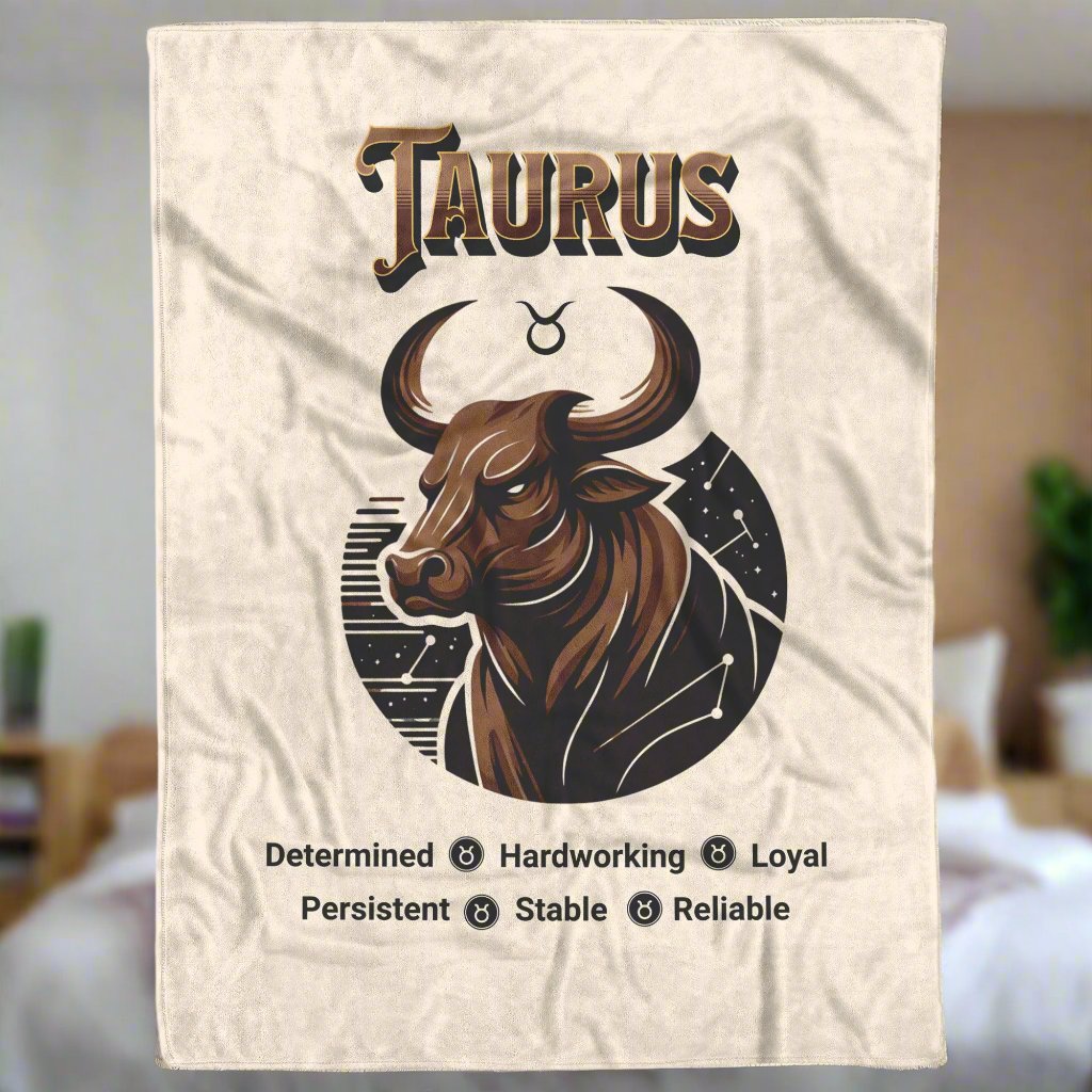 Taurus Fleece or sherpa blanket bedroom setting mister obtuse eclectic goods