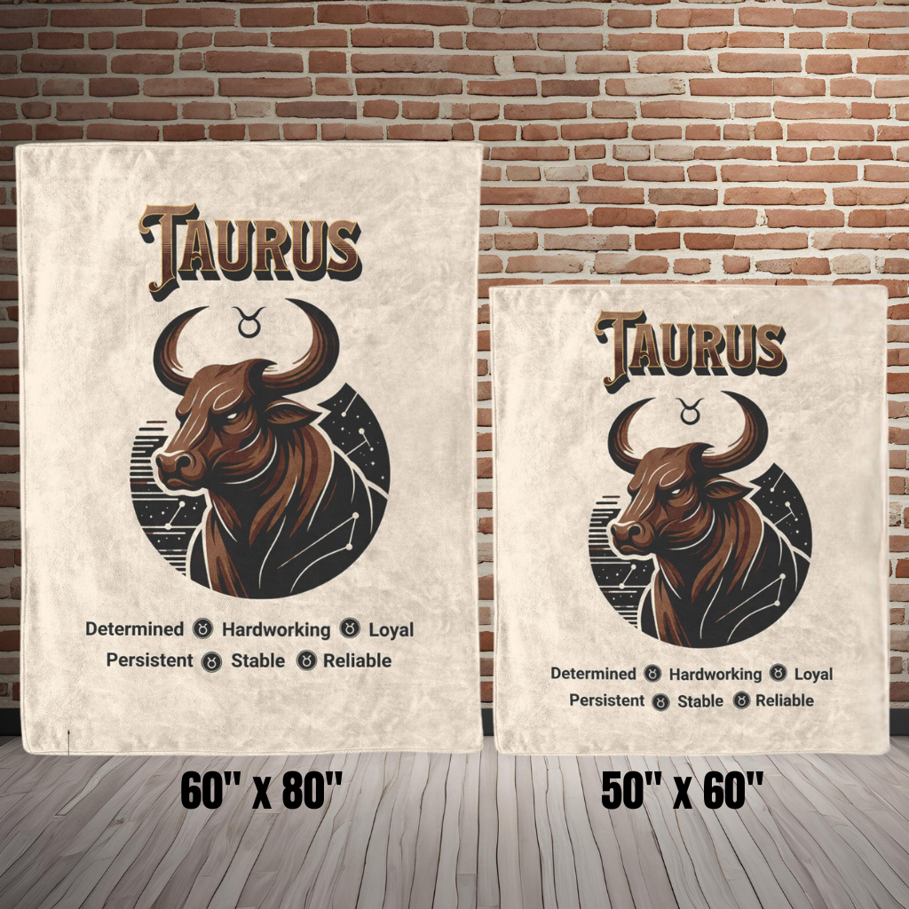 Taurus Fleece or sherpa blanket size options mister obtuse eclectic goods