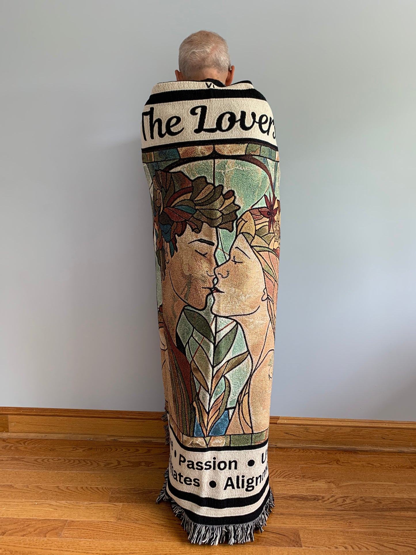 The Lovers Tarot Card Heirloom Blanket_Full Length_mromugs_mister obtuse eclectic goods_5350