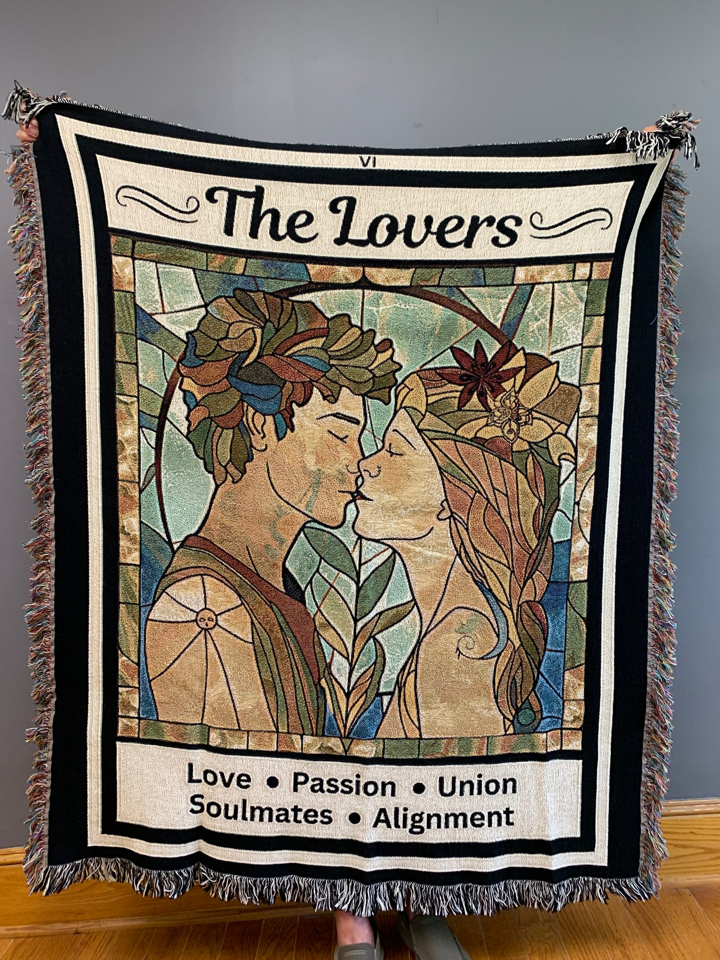 The Lovers Tarot Card Heirloom Blanket_mromugs_mister obtuse eclectic goods_5222