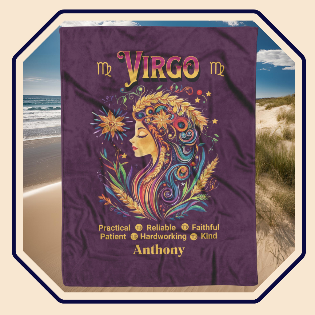 Virgo Fleece or Sherpa Blanket Main Image Mister Obtuse Eclectic Goods