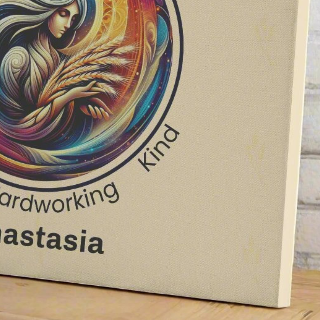 Virgo harvest Personalized Square Canvas Wrap extreme close up mister obtuse eclectic goods