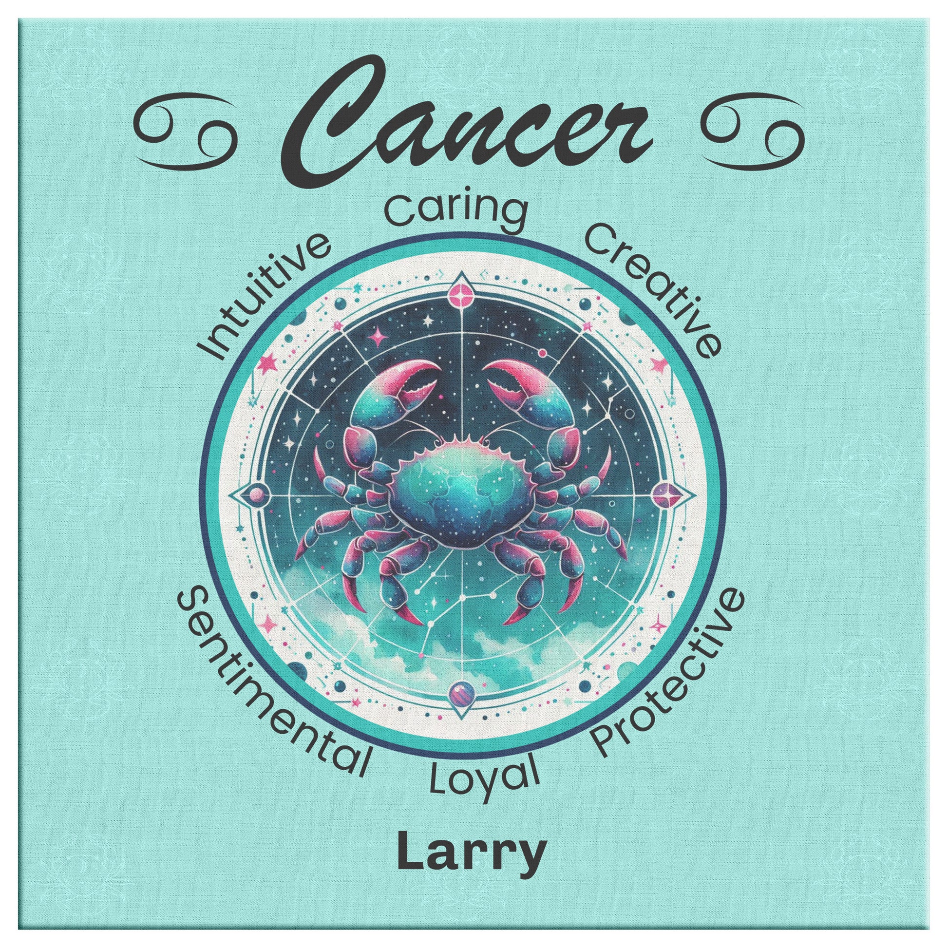Cancer Navigator Personalized Square Canvas Wrap close up mister obtuse eclectic goods