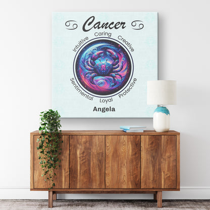 Cancer Night Sky Personalized Canvas