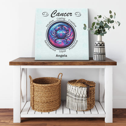 Cancer Night Sky Personalized Canvas