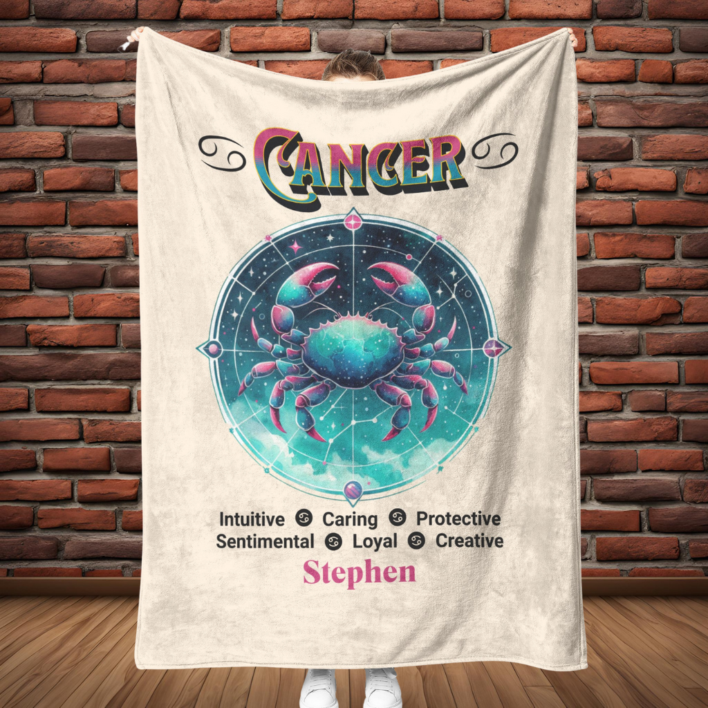 Cancer Personalized Fleece or Sherpa Blanket full length Mister Obtuse Eclectic Goods