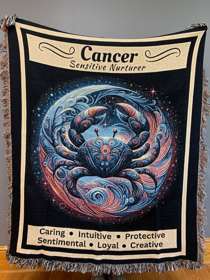 Cancer Zodiac Sign Heirloom Blanket_Mister Obtuse