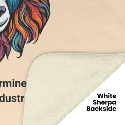 Capricorn Fleece or sherpa blanket showing white sherpa backside mister obtuse eclectic goods