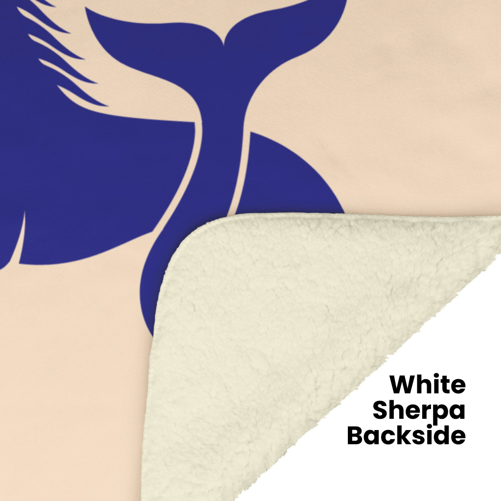 Capricorn Minimalist Fleece or sherpa blanket displaying white sherpa backside mister obtuse eclectic goods