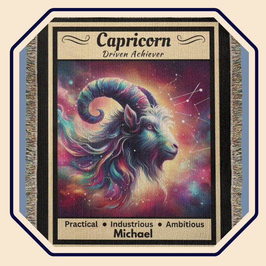 Capricorn Personalized Woven Blanket