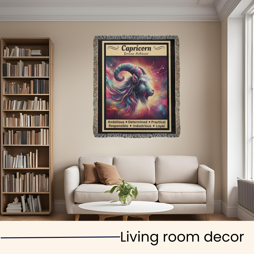 Capricorn woven blanket living room decor mister obtuse eclectic goods