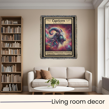 Capricorn woven blanket living room decor mister obtuse eclectic goods
