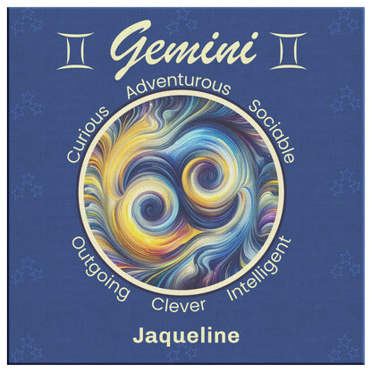 Gemini abstract Personalized Square Canvas Wrap close up mister obtuse eclectic goods