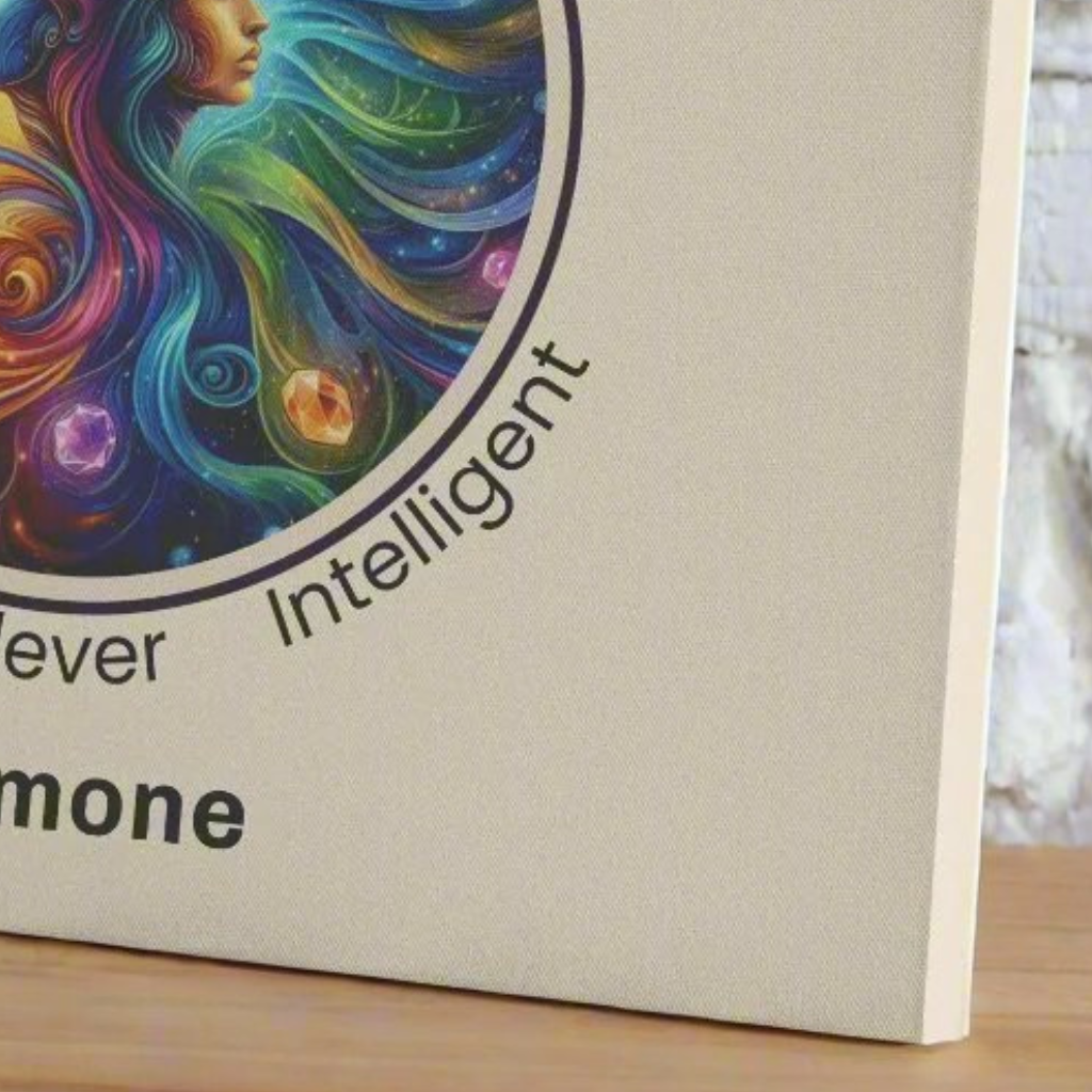 Gemini Double Trouble Personalized Square Canvas Wrap extreme close up mister obtuse eclectic goods