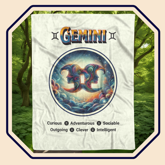 Gemini Fleece or sherpa blanket image mister obtuse eclectic goods