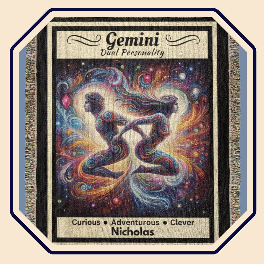 Gemini Personalized blanket mister obtuse eclectic goods