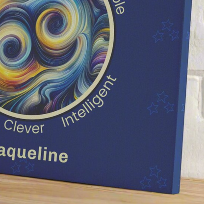 Gemini abstract Personalized Square Canvas Wrap extreme close up mister obtuse eclectic goods