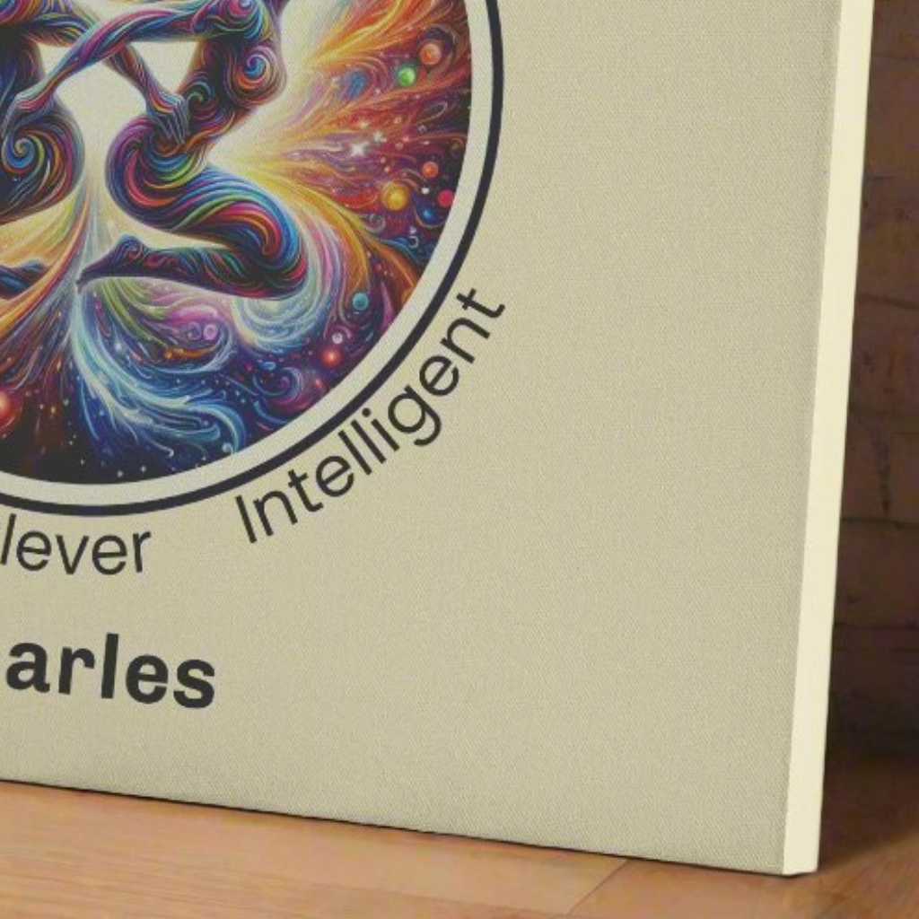 Gemini the best of both Personalized Square Canvas Wrap extreme close up mister obtuse eclectic goods