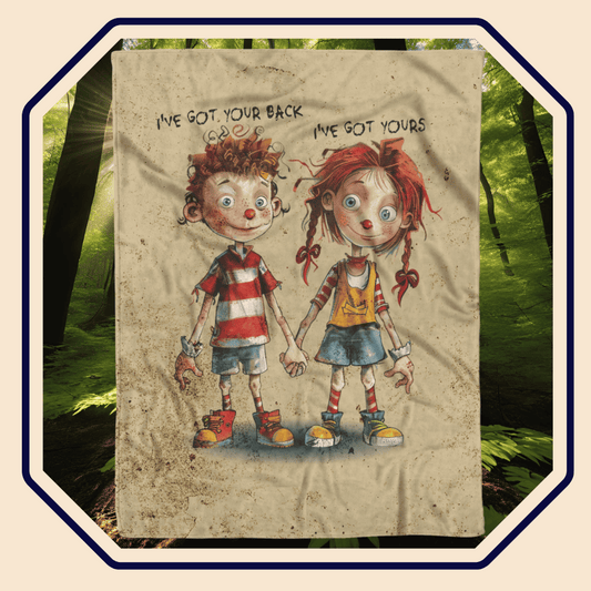 I've got your back Non-Personalized Fleece or sherpa blanket main image mister obtuse eclectic goods