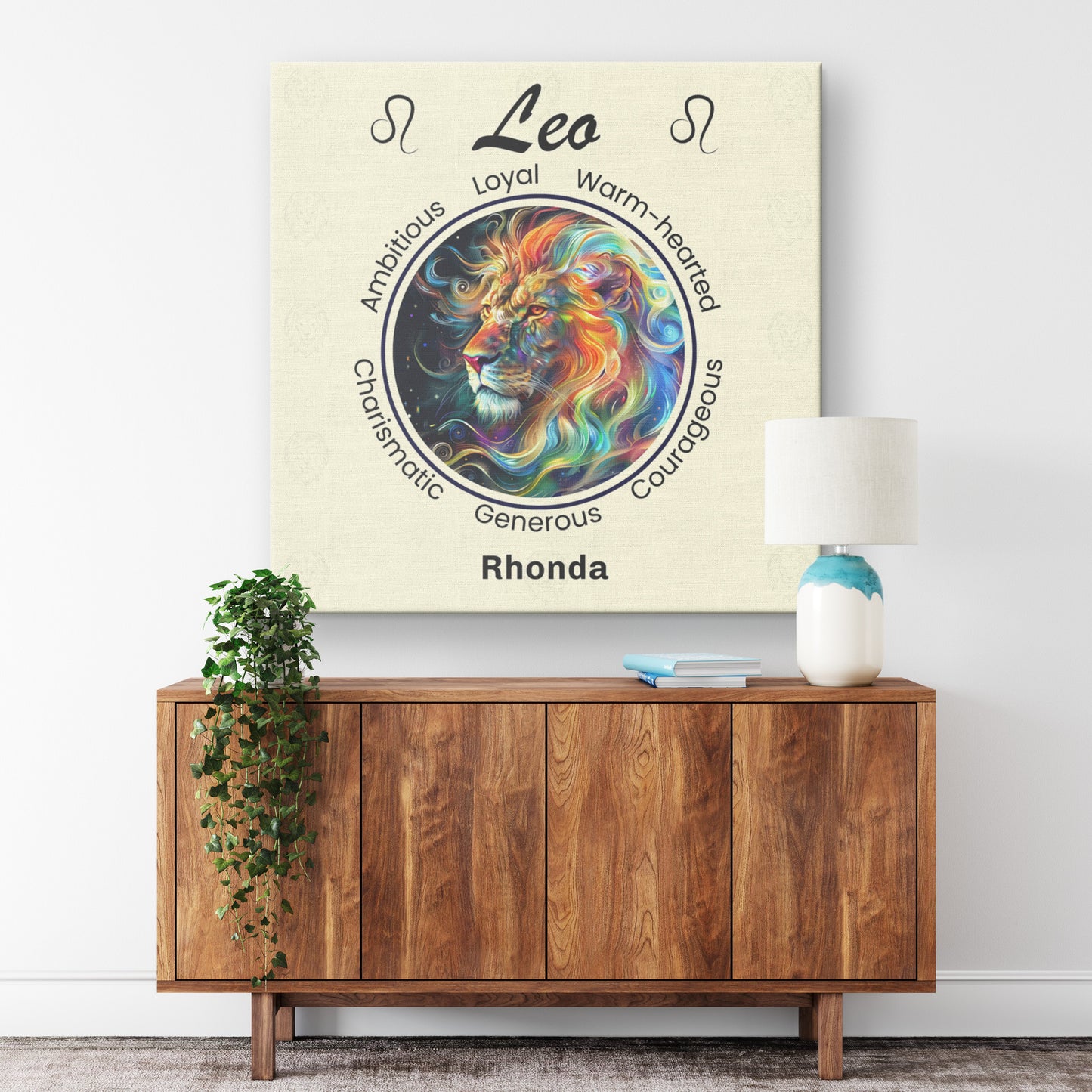 Leo Cosmic Power Personalized Canvas