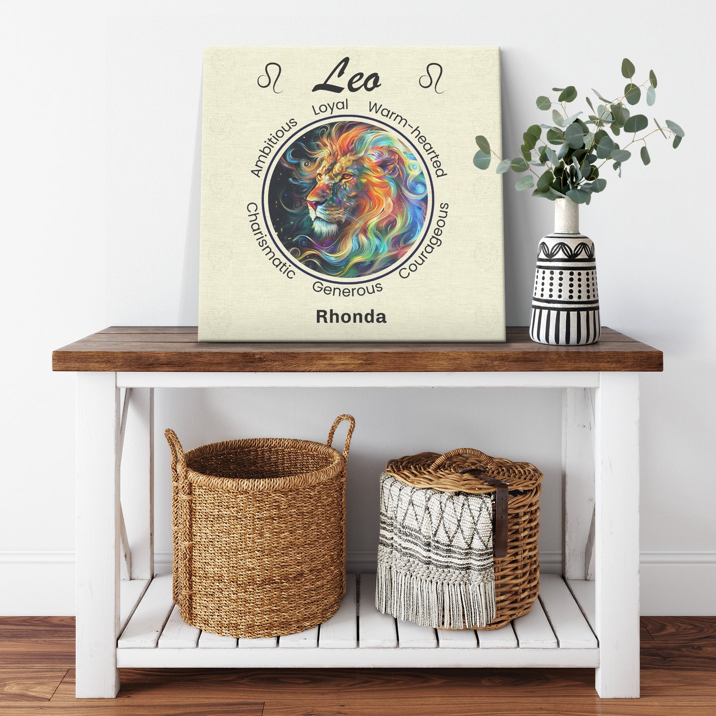 Leo Cosmic Power Personalized Canvas