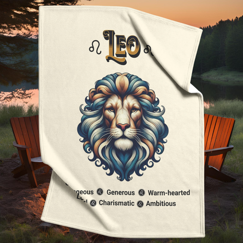 Leo Fleece or sherpa blanket campfire setting mister obtuse eclectic goods