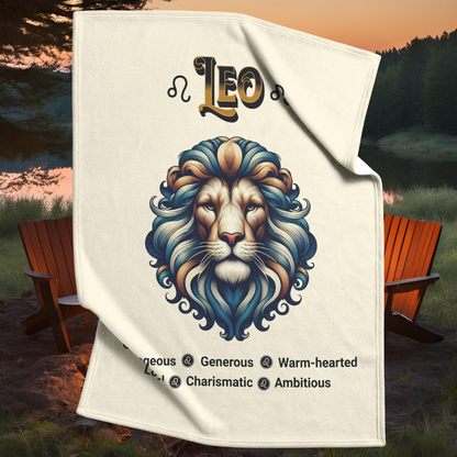 Leo Fleece or sherpa blanket campfire setting mister obtuse eclectic goods