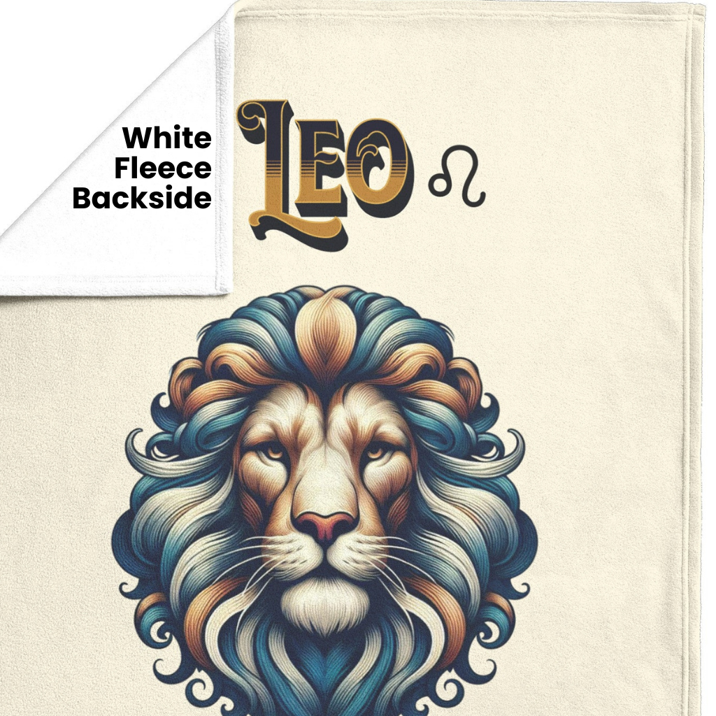 Leo Fleece or sherpa blanket showing white fleece backside mister obtuse eclectic goods