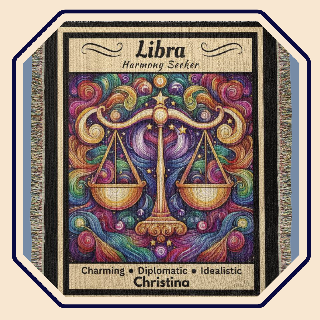 Libra Personalized blanket mister obtuse eclectic goods