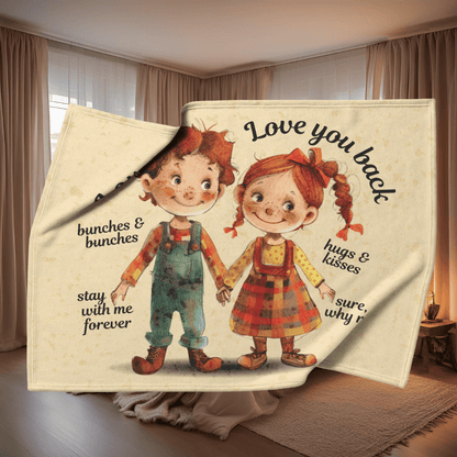 Love You Back Non-Personalized Fleece/Sherpa Blanket