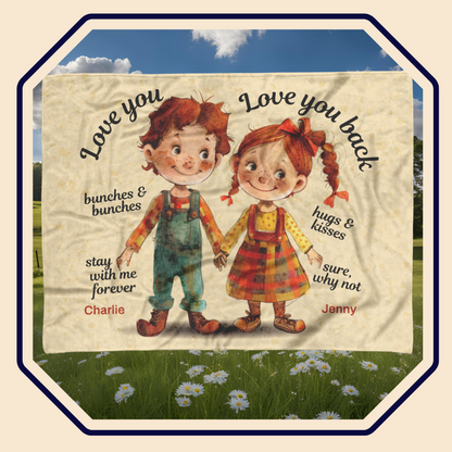 Love you back fleece or sherpa personalized blanket main image mister obtuse eclectic goods
