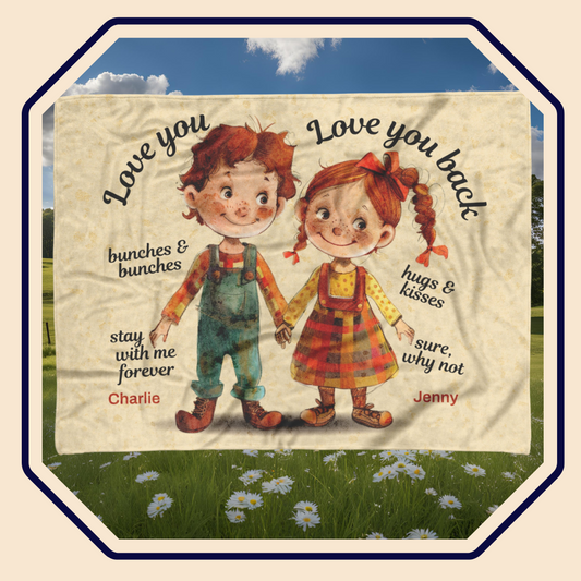 Love you back fleece or sherpa personalized blanket main image mister obtuse eclectic goods