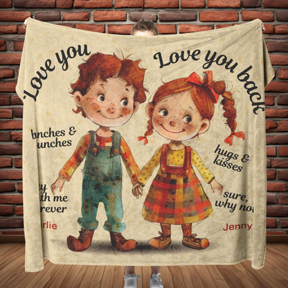 Love you back fleece or sherpa personalized blanket size options mister obtuse eclectic goods