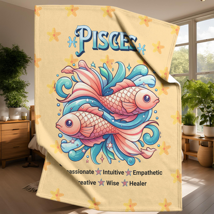 Pisces Fleece/Sherpa Blanket