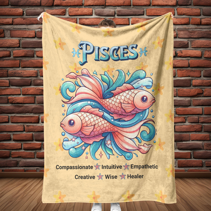 Pisces Fleece/Sherpa Blanket