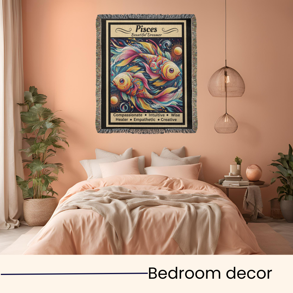 Pisces woven blanket bedroom decor mister obtuse eclectic goods
