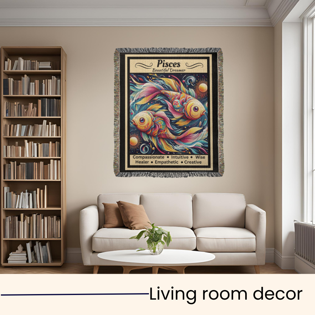 Pisces woven blanket living room decor mister obtuse eclectic goods