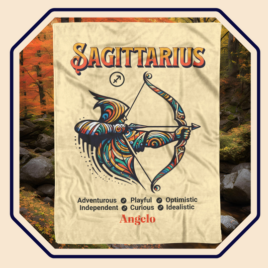 Sagittarius Fleece or Sherpa Blanket Main Image Mister Obtuse Eclectic Goods