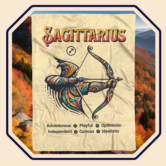 Sagittarius Fleece or sherpa blanket image mister obtuse eclectic goods