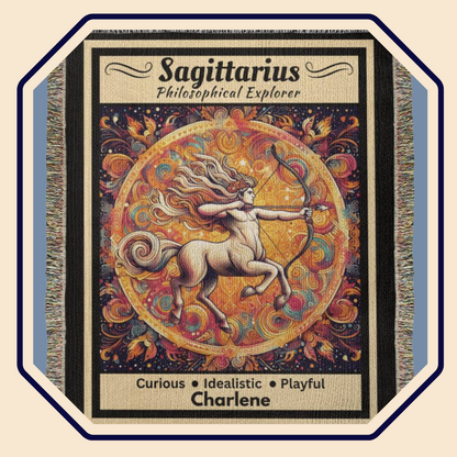 Sagittarius Personalized blanket mister obtuse eclectic goods