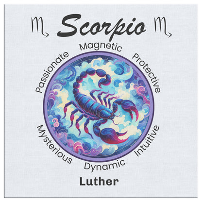 Scorpio Dreams Personalized Square Canvas Wrap close up mister obtuse eclectic goods