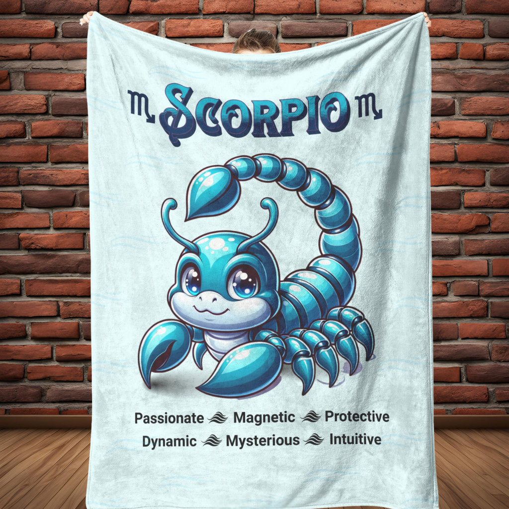 Scorpio Fleece or sherpa blanket full length mister obtuse eclectic goods